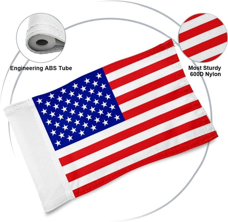 2BUT Standard Golf Flag Double Side American Golf Pin Flag Practic Putting Green Golf Flag For Backyard Garden Double-Sewn 600D Nylon Miniature Pin Flag (20"x13") - Image 3